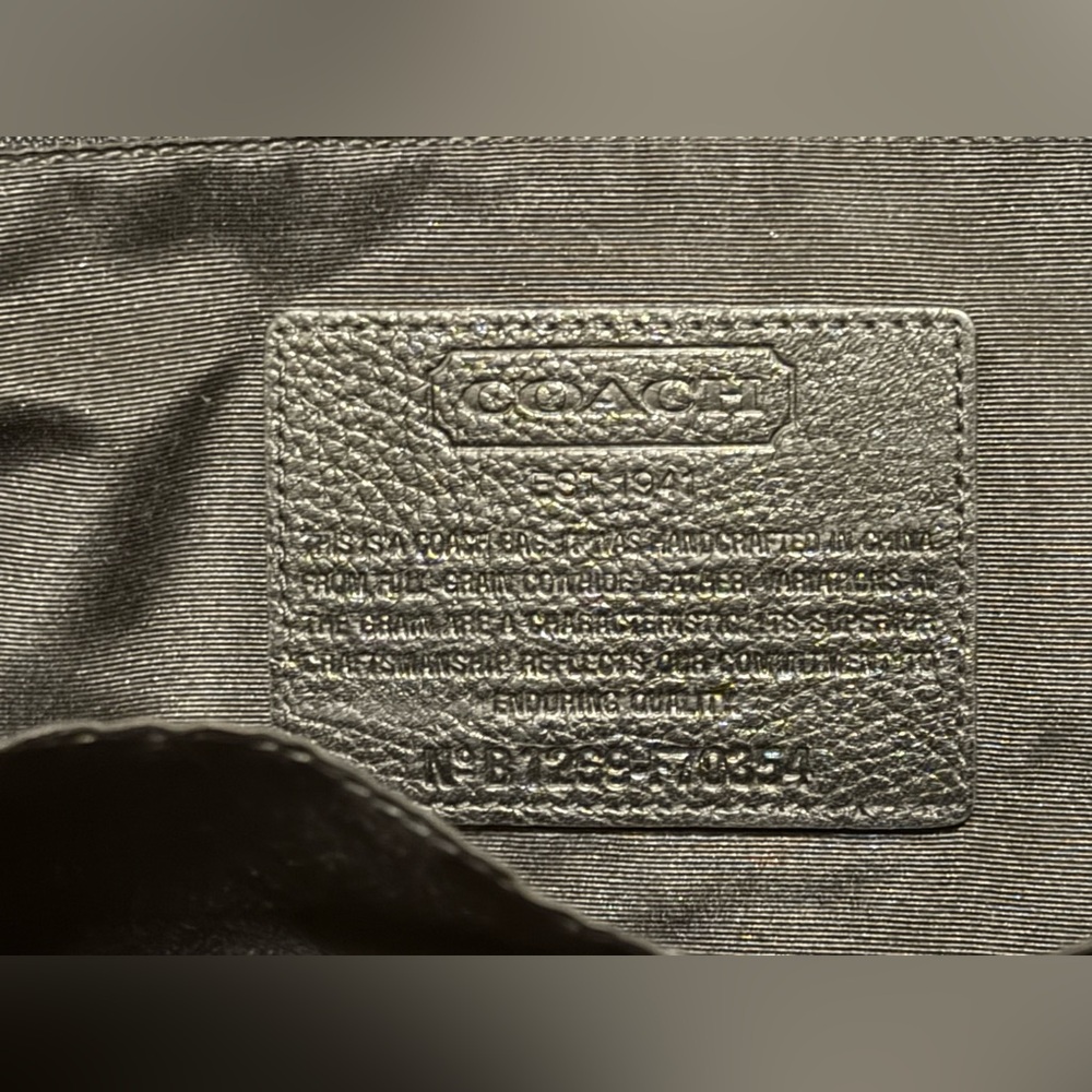 COACH black Leather Briefcase - Picture 4 of 9